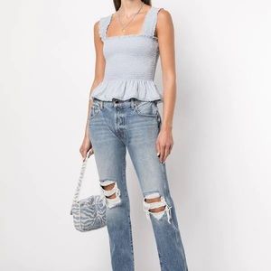 Reformation Oakley Smocked Top ~ Size 1x